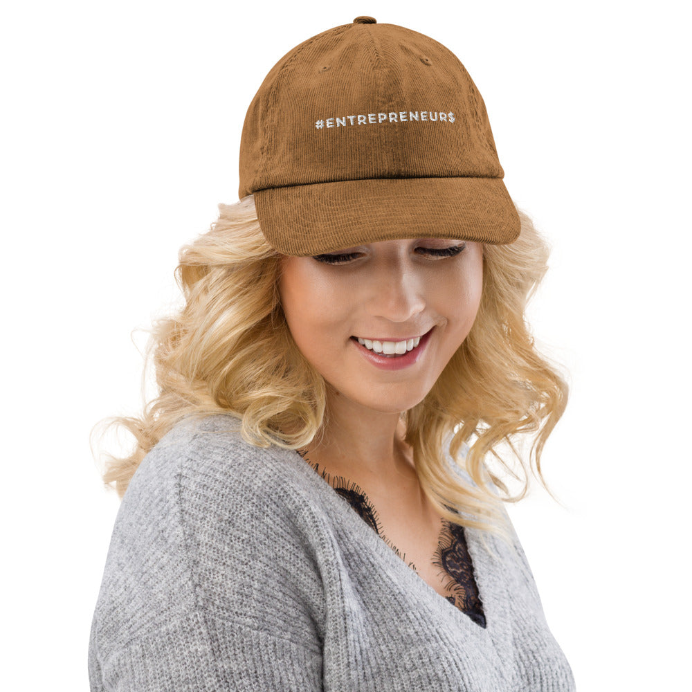Cappello in velluto a coste