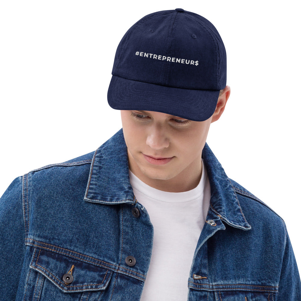 Cappello in velluto a coste